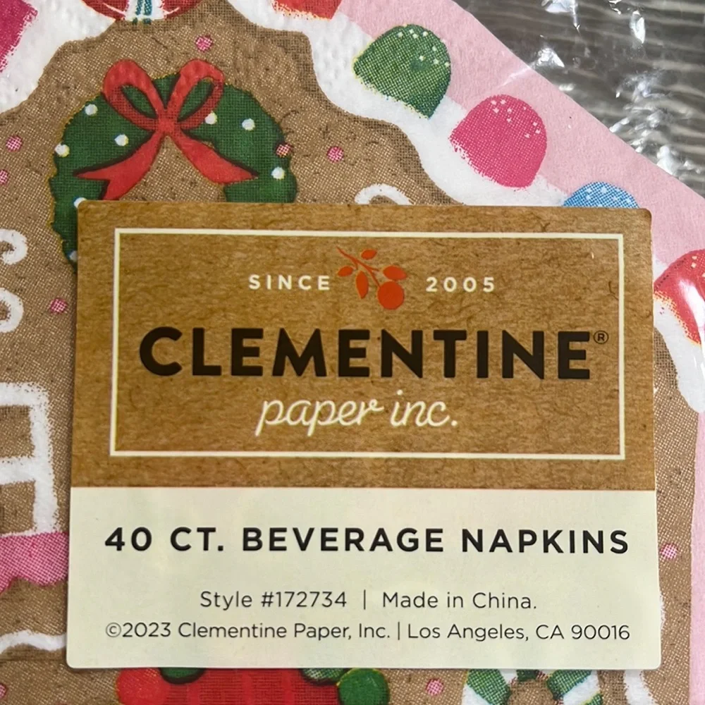 Pink Gingerbread House Napkins